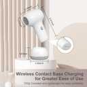 Cordless Hair Dryer for Baby, Kids Model with Charging Base, Gentle Airflow Mini Hair Dryer, Portable Travel Design, Small Dryer for Infant Delicate Skin