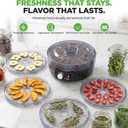 NutriChef Electric Countertop Food Dehydrator - Professional Multi-Tier Food Preserver - Dehydrates Fish, Meats, Mushrooms, Fruits & Vegetables - 5 Easy to Clean Stackable Trays., One Size, Black