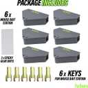 3 x Fursnare 6-Pack Mouse Bait Stations for Outdoor & Indoor Use with Lockable Keys, Weatherproof, Safe for Kids & Pets
