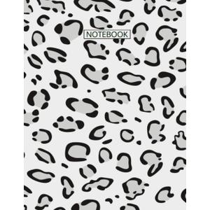 Notebook: Snow Leopard Print Composition Notebook | College Ruled 110 Print | 8.5" x 11", Paperback 