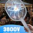 Mosiller Electric Fly Swatter, 3800V Handheld Bug Zapper Racket, Type-C Rechargeable, Mosquito Zapper for Indoor Outdoor, 3-Layer Safety Mesh, Easy to Use, Lightweight (Basic 1 Pack)