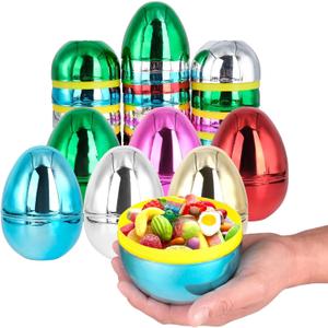 6" Jumbo Easter Eggs, 12 Pieces of 6 Colors Easter Eggs fillable Hunt Activity Pack Snacks Toys and Gifts Basket Stuffers Game Supplies (Special Edition)