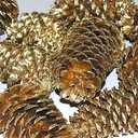 Gold Pine Cone Picks Christmas Ornaments Pinecone Floral Picks Decorative Natural Pinecone Wired Stems