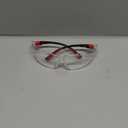 NoCry Clear Safety Glasses for Men and Women with Anti-Fog and Scratch Resistant Wrap Around Lenses, Adjustable Temples and Nose Pads  ANSI Z87 Certified Protective Eyewear with 100% UV Shielding (Black & Red)