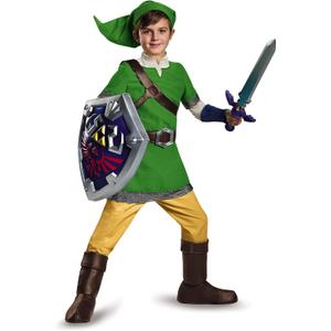The Legend of Zelnda Link Deluxe Costume, Officially Licensed The Legend of Zelda Costume for Kids (X-Large (14-16))