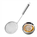 Stainless Steel Fat Skimmer Spoon 4”Multi-Functional Fine Mesh Hot Pot Grease Strainer with 9.4” Heat-Resistant Handle For Frying, Soup, Quinoa, Miso 