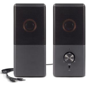 ROSON Computer Speaker, Compact Size Speaker with Headphone Jack, Enhanced Bass and Volume Control, Stereo 2.0 USB Powered 3.5mm Aux Multimedia Speakers for Laptop/Desktop/Tablets/Phone