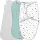 SwaddleMe by Ingenuity Comfort Pack Baby Swaddle Set, Size 0-3 Months, 5-14 Pounds, SwaddleMe Pod, Original Swaddle, Night Sack, 3pk - Little