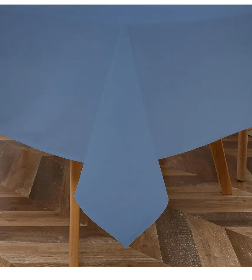 Majestic Giftware PVC Faux Leather Rectangle Tablecloths | (TCE31-54120) Sky Blue Waterproof & Spill Proof Dining Table Cover | Decorative Washable Tablecloth for Home, Kitchen, Party (54X120)