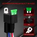 APIELE 4 Pin 12V 40A Relay with 30A Fuse DC SPST Fused Normally Open 1NO, 14 AWG Harness Socket for Car Truck Motor (6 Pack)