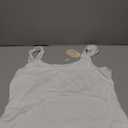 Zeagoo Women's Square Neck Tank Top Basic Double Lined Tops Summer Sleeveless Shirts White Large