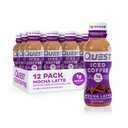 Quest Nutrition Iced Coffee, Mocha Latte, 1g of Sugar, 10g of Protein, 90 calories, 200mg of caffeine, 12 Count, BBD 11/30/2026