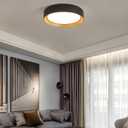 Dimmable 15.75 Inch LED Flush Mount Ceiling Light,Modern Black and Gold Lighting Fixture,Round 36W 3000K-6500K 5CCT Ceiling Lamp for Bedroom,Hallway,Living Room