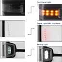 Towing Mirror Compatible with 2007-2013 Chevy Silverado 1500, GMC Sierra 2014 2500HD 3500HD Tow Mirrors Power Adjusted Heated Glass Turn Signal Backup Light Extendable Pair Set, DOTTED LIGHT