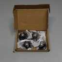 PlusRoc 4 Pack Anti-Rust Wheels Stainless Steel Self Adhesive Caster Wheels for Kitchen Appliance Rollers Sliders Mop Bucket, Load Capacity 28LBS Per Wheel for Furniture