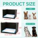 THINMUHAND Dog Toilet with High Walls - Indoor Male Dog Pee Station & Litter Box, No-Spill Dog Pee Pad Holder, Waterproof, Easy to Install & Clean (33" L x 25" W x 17" H)