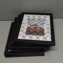 PEALSN 8x10 Picture Frame Set of 6, Display Picture 5x7 with Mat or 8x10 Without Mat, Black Woodgrain