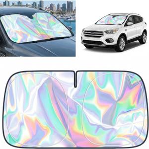 for Ford Escape 2013-2026 Windshield Sun Shade - Foldable Windshield Cover Sun Shade for Escape Accessories Protect Car from Sun Rays Overlapping UV Reflective Window Sunshade