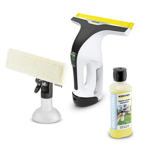 Karcher WV 6 Plus, Cordless Window Vacuum Cleaner, Glass, Mirror, Window, Car and Shower Squeegee - with Microfiber Pad and Spray Bottle