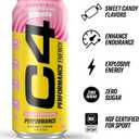 C4 Performance Energy Drink | Strawberry Blast | Zero Sugar Carbonated Preworkout Energy | 200mg Caffeine with Beta Alanine | 16 Fl Oz (12 Pack) (EXP 03/31/27)