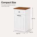 13 Gallon Pull Out Trash Can Cabinet with Drawer
