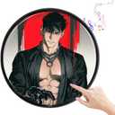 2-in-1 Touchscreen Pin Electronic Fun Badge, Stylish Personalized Badge with Speaker for Transferring Photos, GIFS and Videos, 18h+ Battery Life, Suitable for Backpacks/Hats/Clothes (Black)