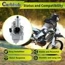Carburetor for Intake Pipe Pit Dirt Bike 110cc 125cc 140cc Lifan YX Zongshen Pit XR50 CRF70 KLX BBR Apollo Thumpstar Braaap Atomic DHZ SSR VM22 26mm Carburetor