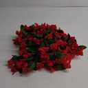 Artificial Faux Bougainvillea Flowers Plants for Outdoor Outside Summer Decoration, 2 PCS Fake Silk UV Resistant Look Real Long Trailing Vines for Front Door Porch Planter Urn Patio Balcony, Red