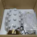 CKENSU Modern Ceramic Linden Table Lamp - 30" White Ball Farmhouse Design, Classic Nightstand Large Linden Lamp Tapered Drum Shade for Living Room, Bedroom, Office, and Home （White）