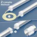 12-Pack T8 LED Shop Light 4FT, 42W 6300 Lumen 5000K Daylight, Linkable and Plug and Play Lights for Garage Ceiling Workshop Commercial Lighting, Non-Dimmable