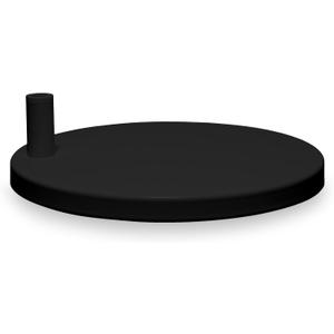Neatfi 9.84" Diameter Round Weighted Base 19.62 lbs, Sturdy Replacement Lamp Base for Desk & Magnifying Lamps, Heavy Base for Home Office, Compatible with 0.5" Diameter Poles (Black)