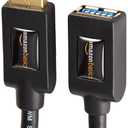 Amazon Basics 2-Pack USB 3.0 Extension Cable, A-Male to A-Female, 4.8Gbps High-Speed, Gold-Plated Connectors, 6 Foot, Black