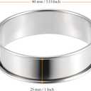 MUKCHAP 20 Pieces 3.15 Inch English Muffin Ring, Stainless Steel Double Rolled Tart Ring, Crumpet Mold for Home Baking, Cooking