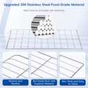 2Pcs WPW10550642 Range Oven Rack Replacement for Whirlpool WFG32000MS Stove Oven, 25x15 inch 304 Stainless Steel W10550642 Oven Rack for Amana WFG320M0BS3, WFG505M0BS3, AGR3130BAW, AGR4230BAB Stove
