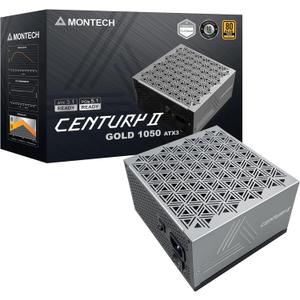 MONTECH Century II - 1050W High-End ATX Gaming Power Supply - 80 Plus Gold & Cybenetics Platinum - Fully Modular - ATX 3.1 & PCIe 5.1 Ready with 12V-2x6 Cable 