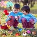 Beser 318 pcs filled Easter Eggs with Toys Easter Egg Fillers 100 pack Easter egg with 218 Toys inside Small Toys for Easter Eggs Filled Easter Basket Stuffers Favors for Kids Toddlers Boys Girls