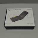 Samsers Ergonomic Foldable Keyboard, KE09U Folding Travel Bluetooth Keyboard with 6-Row Layout, Dual-Mode(2.4G+BTx2) Split Portable Design with USB Slot, for iPhone iPad Smartphone Tablet Laptop PC