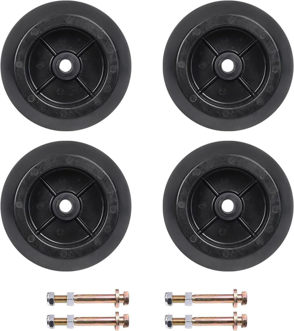 4Pcs Lawn Mower Anti Scalp Deck Wheel Kit Compatible with Rotary 13445 Hustler 788166 31997 781708 MTD 734-04039 & More