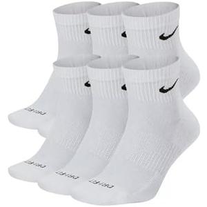 Nike Everyday Plus Dri-FIT Cushioned Ankle Athletic Training Casual Socks - 6 Pack, Size M