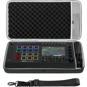 GEEKRIA Audio Interface Carrying Case, Compatible with Akai Professional MPC Live III, EVA Hard Shell Portable Travel Bag (Dark Gray)