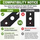 AC04029 Lawn Mower Blade Replacement for RYOBI 20-Inch 40V Brushless Mowers