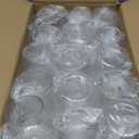 Ciaell 30 Pack Plastic Ribbed Wine Glasses - 14 OZ Thicker Origami Stemless Disposable Wine Champagne Whiskey Unbreakable Cocktail Glass, Reusable Wine Cups for Party Wedding Bar (Clear)