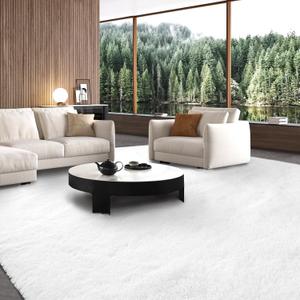 Large Area Rugs for Living Room: Extra Large Area Rugs 10x14 Living Room - Big White Rug (White 10x14 Feet)