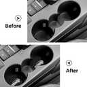 2 x DWKJMYCP Car Cup Holder Coaster for 2021-2025 Ford Bronco Sport Silicone Non-Slip Cup Holder Coasters Interior Accessories 2 Packs (Black&White)