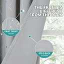 BGment Room Darkening Curtains 63 Inches Long, Grommet Thermal Insulated Blackout Curtains with Wave Line and Dots Printed for Bedroom, 2 Panels, Each 52 x 63 Inch, Light Grey