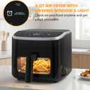 Sweetcrispy Air Fryer 4QT, 8 Presets Airfryer with Visual Window, Nonstick, 4.23QT