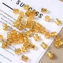 100 PCS Gold Dreadlock Locs Accessories for Hair, Braiding Beads Metal Cuffs Soft Metal Adjustable Braiding Cuffs for Women and Girls, Gold