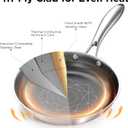 COOKER KING 12 Inch Frying Pan Nonstick,Stainless Steel, Large Size Skillet