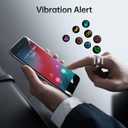 Smart Ring with Call/Clock/Events Alerts, No APP Subscription, Body Temp/Heart Rate/Women's Health Tracker, 5ATM Waterproof Fitness Ring for Android & iOS, Size: 7#