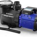 Aquastrong 1.5HP In/Above Ground Pool Pump, Single Speed, 115V, 8100GPH, High Flow, Powerful Self Primming Swimming Pool Pumps with Filter